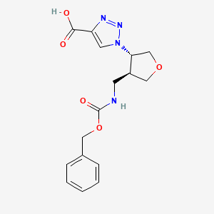 1-[(3S,4S)-4-(Phenylmethoxycarbonylaminomethyl)oxolan-3-yl]triazole-4-carboxylic acid