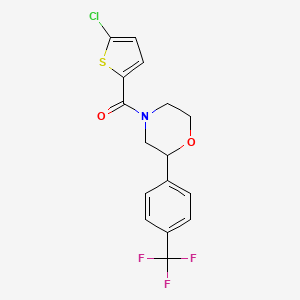 (5-Chlorothiophen-2-yl)(2-(4-(trifluoromethyl)phenyl)morpholino)methanone