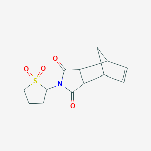 molecular formula C13H15NO4S B2423585 (3aR,7aS)-2-(1,1-dioxidotetrahydrothiophen-2-yl)-3a,4,7,7a-tetrahydro-1H-4,7-methanoisoindole-1,3(2H)-dione CAS No. 1260936-61-5