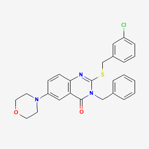 3-benzyl-2-((3-chlorobenzyl)thio)-6-morpholinoquinazolin-4(3H)-one