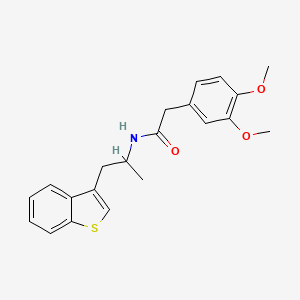 molecular formula C21H23NO3S B2423594 N-(1-(benzo[b]thiophen-3-yl)propan-2-yl)-2-(3,4-dimethoxyphenyl)acetamide CAS No. 2034469-51-5