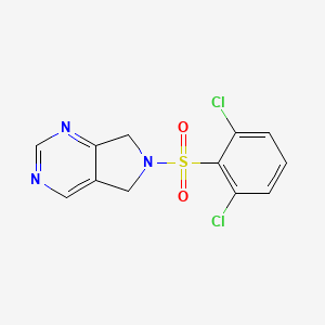 6-((2,6-dichlorophenyl)sulfonyl)-6,7-dihydro-5H-pyrrolo[3,4-d]pyrimidine