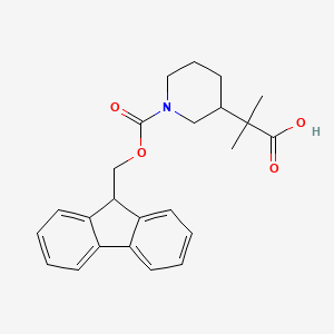 2-[1-(9H-Fluoren-9-ylmethoxycarbonyl)piperidin-3-yl]-2-methylpropanoic acid