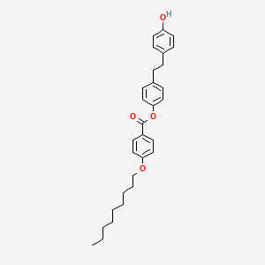 molecular formula C30H36O4 B2423601 4-(4-Hydroxyphenethyl)phenyl 4-(nonyloxy)benzenecarboxylate CAS No. 133763-67-4