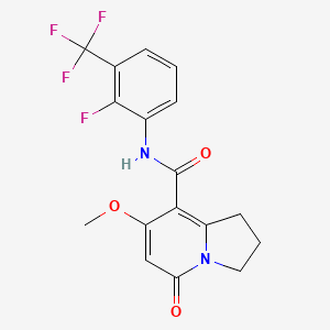 N-(2-fluoro-3-(trifluoromethyl)phenyl)-7-methoxy-5-oxo-1,2,3,5-tetrahydroindolizine-8-carboxamide