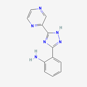 2-[3-(pyrazin-2-yl)-1H-1,2,4-triazol-5-yl]aniline