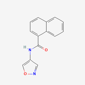 molecular formula C14H10N2O2 B2423609 N-(isoxazol-4-yl)-1-naphthamide CAS No. 1396758-43-2