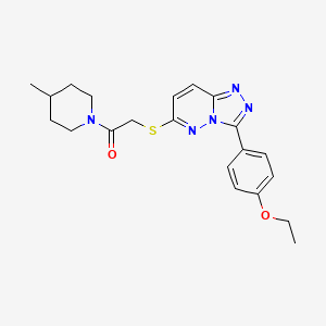 2-[[3-(4-Ethoxyphenyl)-[1,2,4]triazolo[4,3-b]pyridazin-6-yl]sulfanyl]-1-(4-methylpiperidin-1-yl)ethanone