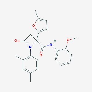 1-(2,4-dimethylphenyl)-N-(2-methoxyphenyl)-2-(5-methyl-2-furyl)-4-oxo-2-azetidinecarboxamide