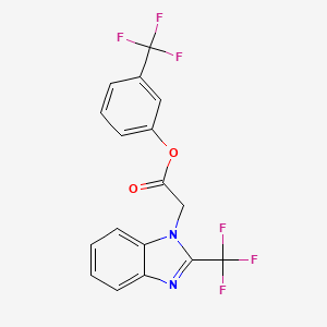 3-(trifluoromethyl)phenyl 2-[2-(trifluoromethyl)-1H-1,3-benzimidazol-1-yl]acetate
