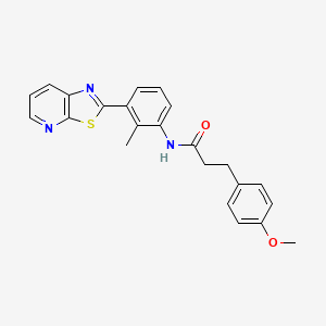 3-(4-methoxyphenyl)-N-(2-methyl-3-(thiazolo[5,4-b]pyridin-2-yl)phenyl)propanamide
