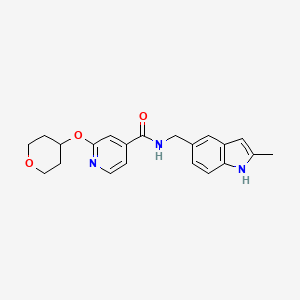 N-((2-methyl-1H-indol-5-yl)methyl)-2-((tetrahydro-2H-pyran-4-yl)oxy)isonicotinamide