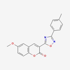 6-methoxy-3-(3-(p-tolyl)-1,2,4-oxadiazol-5-yl)-2H-chromen-2-one