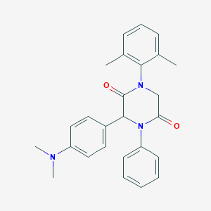 3-[4-(Dimethylamino)phenyl]-1-(2,6-dimethylphenyl)-4-phenyl-2,5-piperazinedione