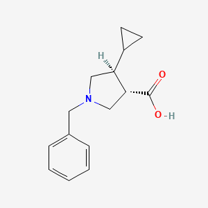 molecular formula C15H19NO2 B2423670 (3S,4S)-1-Benzyl-4-cyclopropylpyrrolidine-3-carboxylic acid CAS No. 189506-90-9
