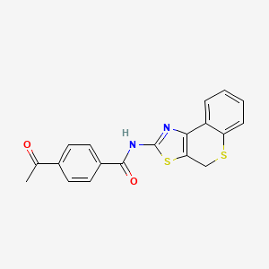 4-acetyl-N-(4H-thiochromeno[4,3-d]thiazol-2-yl)benzamide