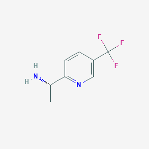 molecular formula C8H9F3N2 B2423682 (1S)-1-[5-(Trifluoromethyl)(2-pyridyl)]ethylamine CAS No. 1213191-77-5