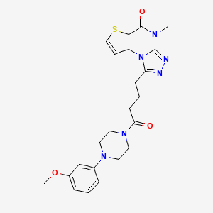 B2423688 1-{4-[4-(3-methoxyphenyl)piperazin-1-yl]-4-oxobutyl}-4-methylthieno[2,3-e][1,2,4]triazolo[4,3-a]pyrimidin-5(4H)-one CAS No. 887223-42-9