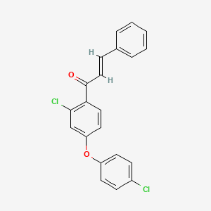 (2E)-1-[2-chloro-4-(4-chlorophenoxy)phenyl]-3-phenylprop-2-en-1-one