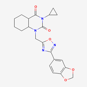 1-{[3-(2H-1,3-benzodioxol-5-yl)-1,2,4-oxadiazol-5-yl]methyl}-3-cyclopropyl-1,2,3,4-tetrahydroquinazoline-2,4-dione