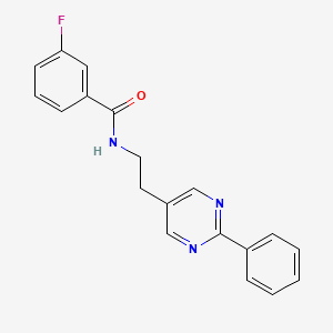 3-fluoro-N-(2-(2-phenylpyrimidin-5-yl)ethyl)benzamide