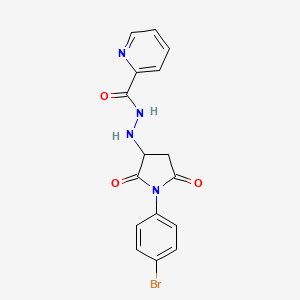N'-[1-(4-bromophenyl)-2,5-dioxo-3-pyrrolidinyl]-2-pyridinecarbohydrazide