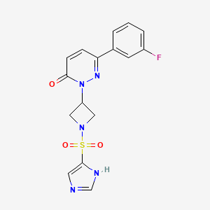 6-(3-Fluorophenyl)-2-[1-(1H-imidazol-5-ylsulfonyl)azetidin-3-yl]pyridazin-3-one