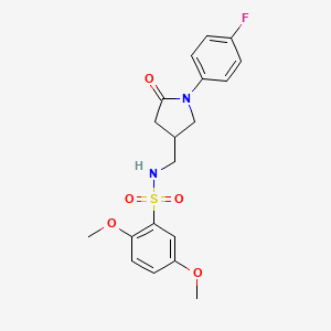 N-((1-(4-fluorophenyl)-5-oxopyrrolidin-3-yl)methyl)-2,5-dimethoxybenzenesulfonamide