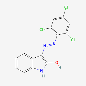 1H-indole-2,3-dione 3-[N-(2,4,6-trichlorophenyl)hydrazone]
