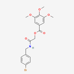 {[(4-Bromophenyl)methyl]carbamoyl}methyl 3,4,5-trimethoxybenzoate