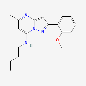 molecular formula C18H22N4O B2423710 N-butyl-2-(2-methoxyphenyl)-5-methylpyrazolo[1,5-a]pyrimidin-7-amine CAS No. 950301-10-7