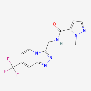 1-methyl-N-((7-(trifluoromethyl)-[1,2,4]triazolo[4,3-a]pyridin-3-yl)methyl)-1H-pyrazole-5-carboxamide