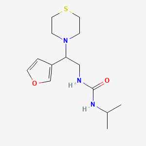 molecular formula C14H23N3O2S B2423717 1-(2-(Furan-3-yl)-2-thiomorpholinoethyl)-3-isopropylurea CAS No. 2034572-61-5