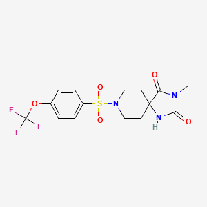 3-Methyl-8-((4-(trifluoromethoxy)phenyl)sulfonyl)-1,3,8-triazaspiro[4.5]decane-2,4-dione
