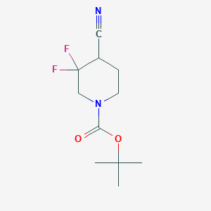 molecular formula C11H16F2N2O2 B2423725 tert-Butyl 4-cyano-3,3-difluoropiperidine-1-carboxylate CAS No. 1785653-80-6