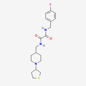 N1-(4-fluorobenzyl)-N2-((1-(tetrahydrothiophen-3-yl)piperidin-4-yl)methyl)oxalamide
