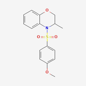 methyl 4-[(3-methyl-2,3-dihydro-4H-1,4-benzoxazin-4-yl)sulfonyl]phenyl ether