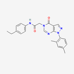 molecular formula C23H23N5O2 B2423746 2-[1-(2,4-二甲基苯基)-4-氧代吡唑并[3,4-d]嘧啶-5-基]-N-(4-乙基苯基)乙酰胺 CAS No. 894999-24-7