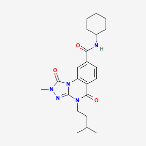 N-cyclohexyl-2-methyl-4-(3-methylbutyl)-1,5-dioxo-1,2,4,5-tetrahydro[1,2,4]triazolo[4,3-a]quinazoline-8-carboxamide