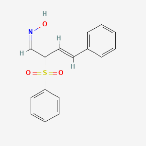 4-Phenyl-2-(phenylsulfonyl)-3-butenal oxime
