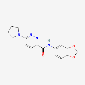N-(benzo[d][1,3]dioxol-5-yl)-6-(pyrrolidin-1-yl)pyridazine-3-carboxamide