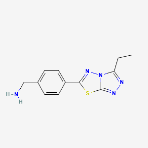(4-(3-Ethyl-[1,2,4]triazolo[3,4-b][1,3,4]thiadiazol-6-yl)phenyl)methanamine