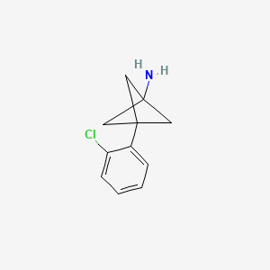 molecular formula C11H12ClN B2423767 3-(2-Chlorophenyl)bicyclo[1.1.1]pentan-1-amine CAS No. 2287280-66-2