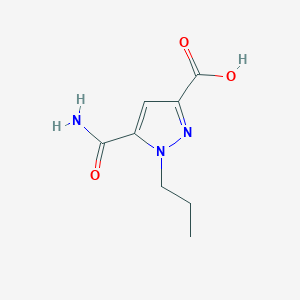 molecular formula C8H11N3O3 B2423769 5-carbamoyl-1-propyl-1H-pyrazole-3-carboxylic acid CAS No. 1946817-88-4