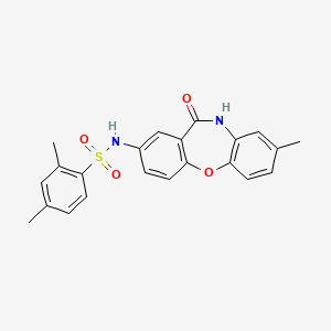 2,4-dimethyl-N-(8-methyl-11-oxo-10,11-dihydrodibenzo[b,f][1,4]oxazepin-2-yl)benzenesulfonamide