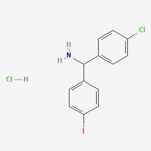 molecular formula C13H12Cl2IN B2423778 (4-Chlorophenyl)(4-iodophenyl)methanamine hydrochloride CAS No. 2230798-82-8