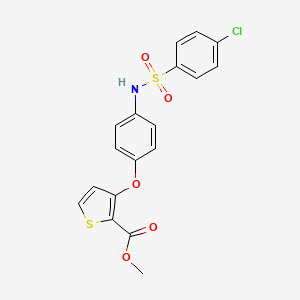 Methyl 3-(4-{[(4-chlorophenyl)sulfonyl]amino}phenoxy)-2-thiophenecarboxylate