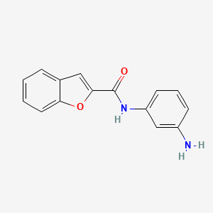molecular formula C15H12N2O2 B2423784 N-(3-aminophenyl)-1-benzofuran-2-carboxamide CAS No. 443292-75-9