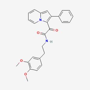 molecular formula C26H24N2O4 B2423786 N-[2-(3,4-dimethoxyphenyl)ethyl]-2-oxo-2-(2-phenylindolizin-3-yl)acetamide CAS No. 328022-81-7