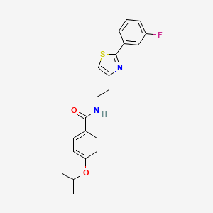 molecular formula C21H21FN2O2S B2423787 N-(2-(2-(3-fluorophenyl)thiazol-4-yl)ethyl)-4-isopropoxybenzamide CAS No. 895780-83-3